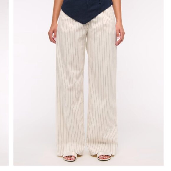 A&F Sloane Tailored Wide Leg Pant 27 TALL - Picture 1 of 4